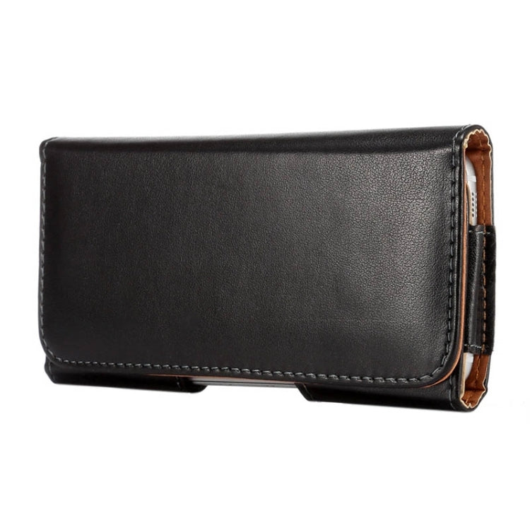 For iPhone X , Galaxy S7 / S6 / S5 / i9082 5.2 inch Sheepskin Texture Universal Rotatable Horizontal Style Leather Case with Belt Hole(Black)