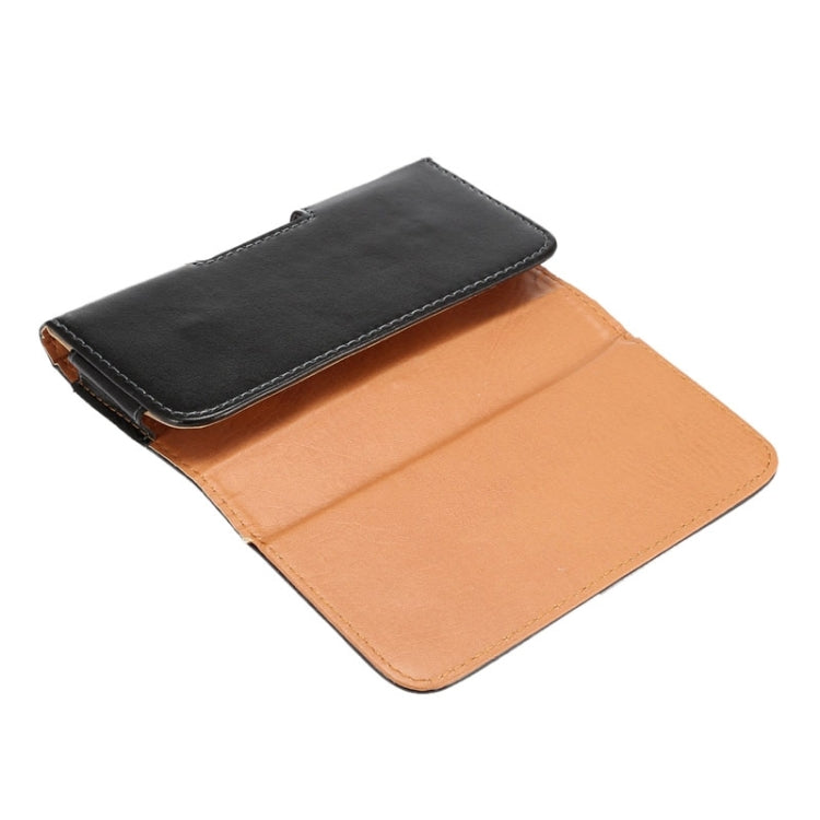 For iPhone X , Galaxy S7 / S6 / S5 / i9082 5.2 inch Sheepskin Texture Universal Rotatable Horizontal Style Leather Case with Belt Hole(Black)