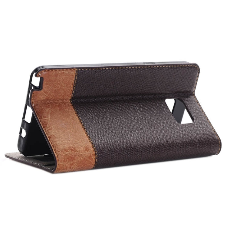 Cross Texture Horizontal Flip Leather Case with Card Slots & Wallet & Holder for Galaxy Note 5