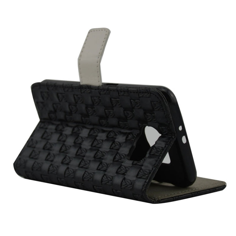 For Galaxy S6 / G920 Woven Texture Leather Case with Holder & Card Slots & Wallet
