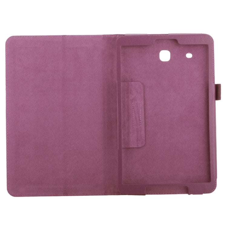 Litchi Texture Leather Case with Holder for Galaxy Tab E 9.6 / T560 / T561