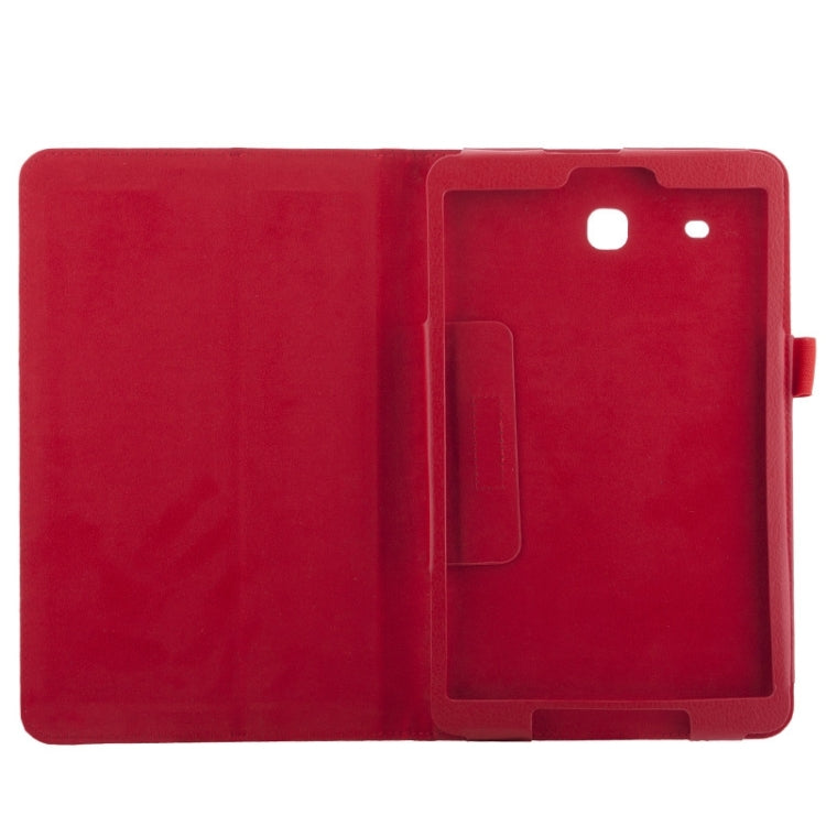 Litchi Texture Leather Case with Holder for Galaxy Tab E 9.6 / T560 / T561