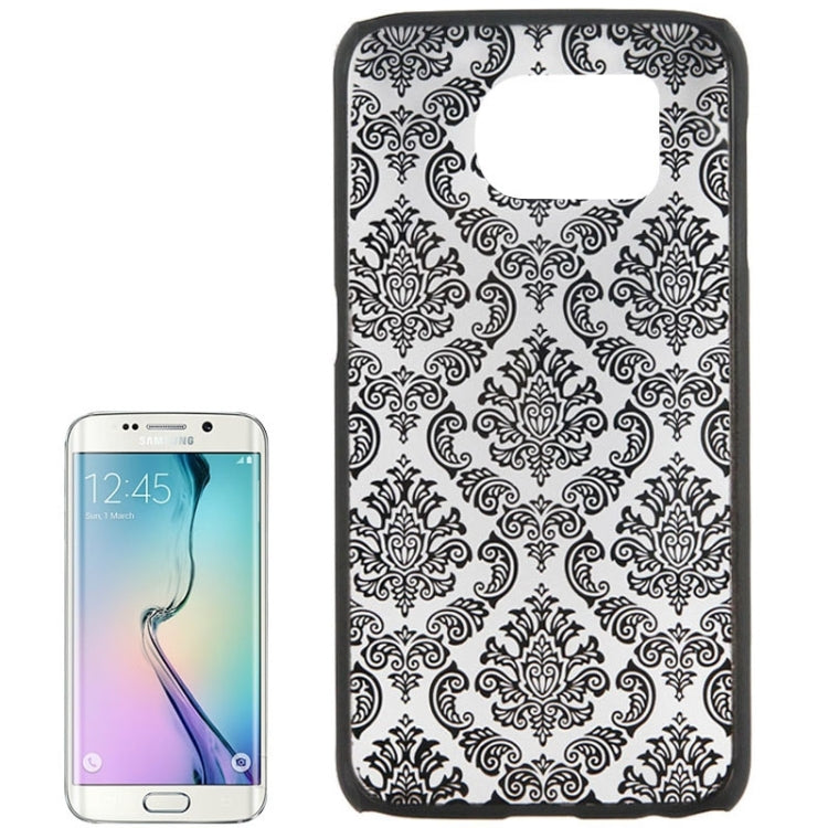 For Galaxy S6 Edge Embossed Flowers Pattern Protective Hard Case