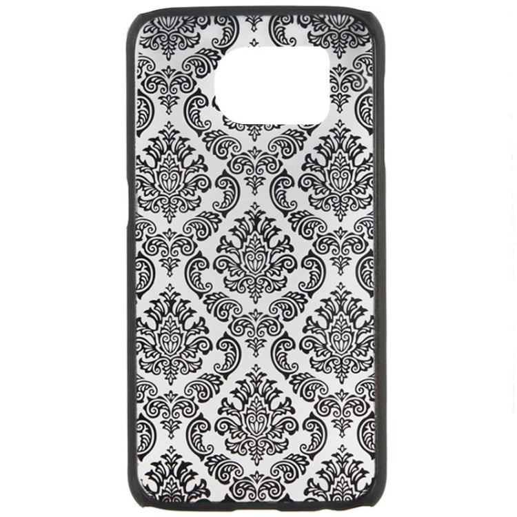 For Galaxy S6 Edge Embossed Flowers Pattern Protective Hard Case