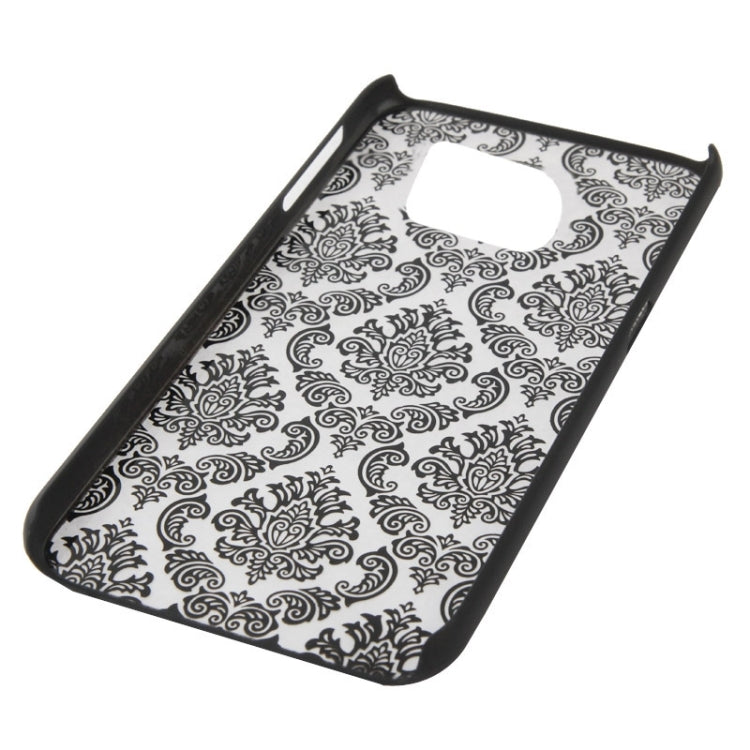 For Galaxy S6 Edge Embossed Flowers Pattern Protective Hard Case