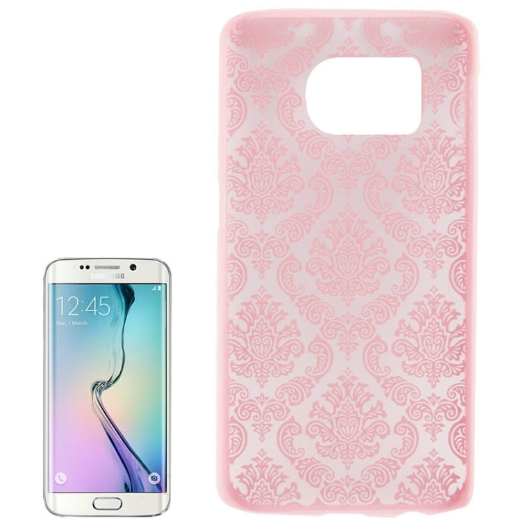 For Galaxy S6 Edge Embossed Flowers Pattern Protective Hard Case