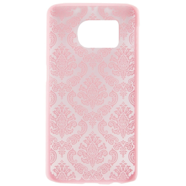 For Galaxy S6 Edge Embossed Flowers Pattern Protective Hard Case