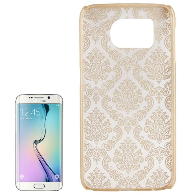 For Galaxy S6 Edge Embossed Flowers Pattern Protective Hard Case