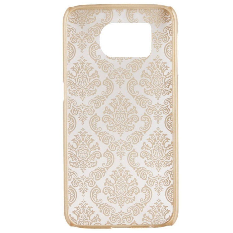 For Galaxy S6 Edge Embossed Flowers Pattern Protective Hard Case