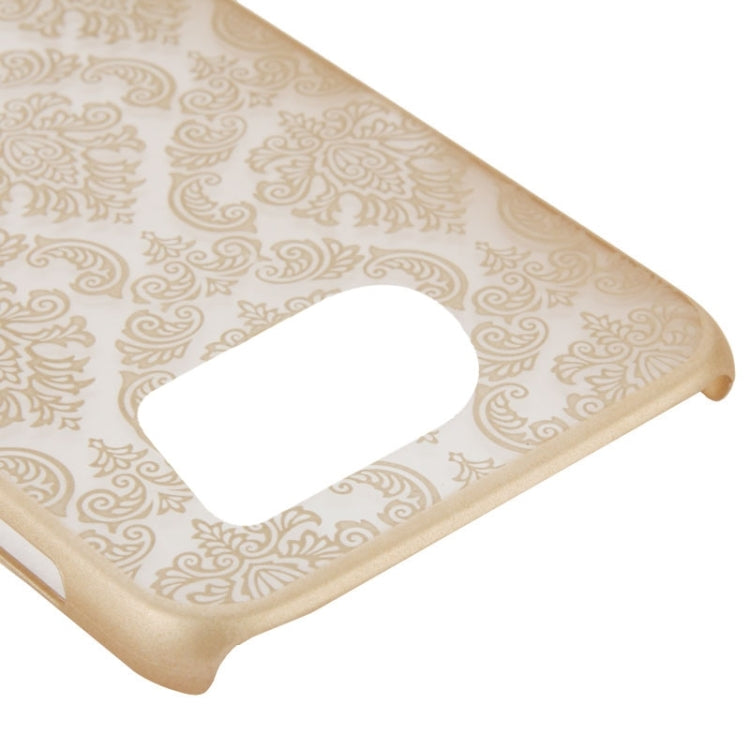For Galaxy S6 Edge Embossed Flowers Pattern Protective Hard Case