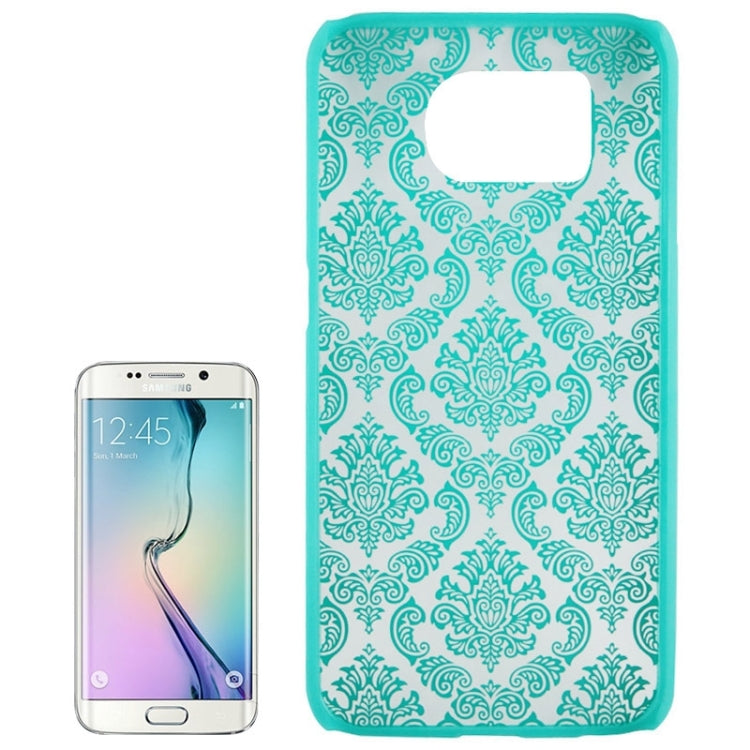 For Galaxy S6 Edge Embossed Flowers Pattern Protective Hard Case