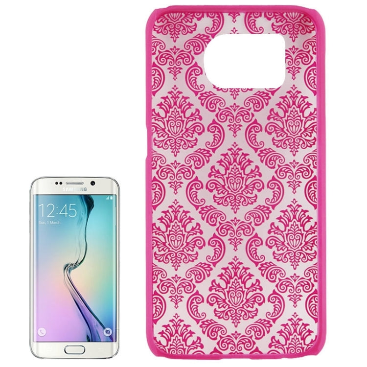 For Galaxy S6 Edge Embossed Flowers Pattern Protective Hard Case
