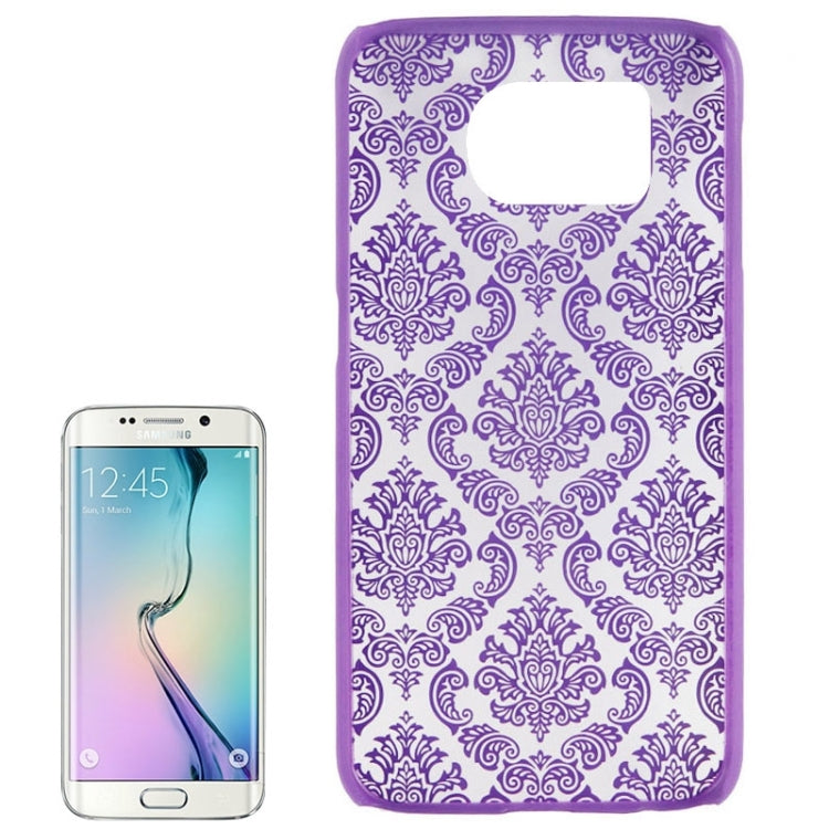 For Galaxy S6 Edge Embossed Flowers Pattern Protective Hard Case