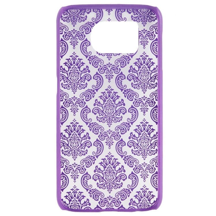 For Galaxy S6 Edge Embossed Flowers Pattern Protective Hard Case