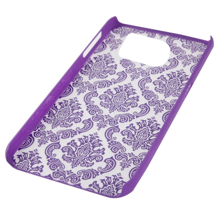 For Galaxy S6 Edge Embossed Flowers Pattern Protective Hard Case