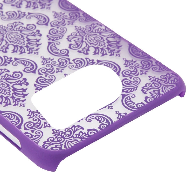 For Galaxy S6 Edge Embossed Flowers Pattern Protective Hard Case