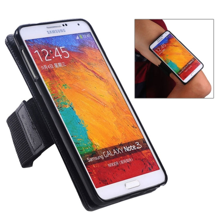 Detachable 2 in 1 Magnet Sports Armband + Phone Case for Galaxy Note III / N900(Black)