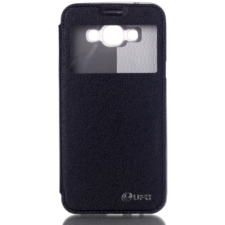 UFO Flavedo Texture Horizontal Flip Leather Case with Caller ID Display & Holder & Card Slot for Galaxy A8 / A800F