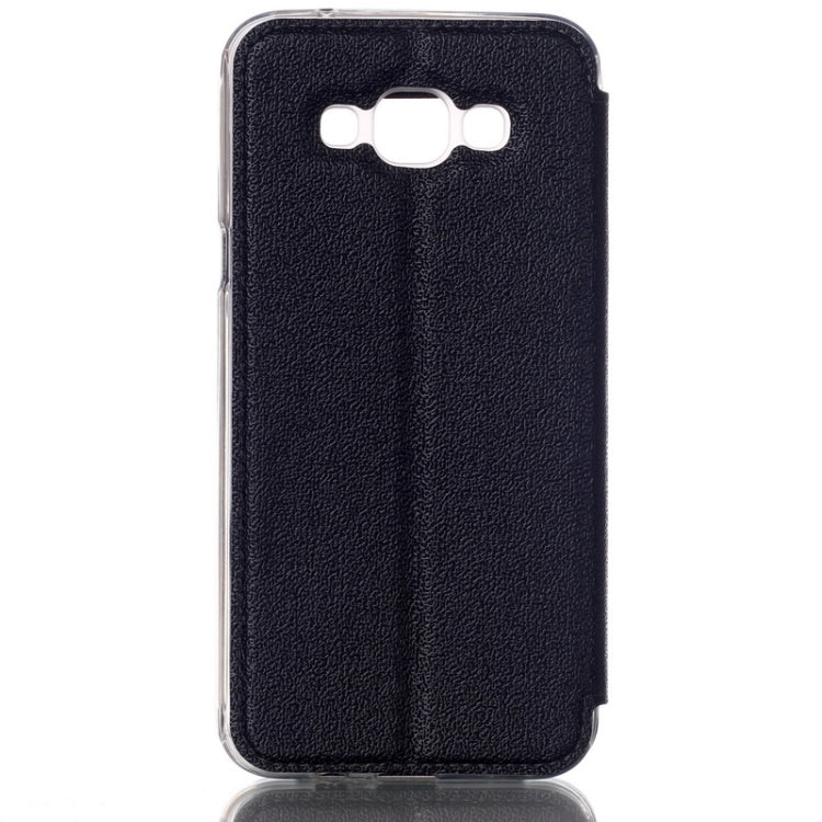 UFO Flavedo Texture Horizontal Flip Leather Case with Caller ID Display & Holder & Card Slot for Galaxy A8 / A800F