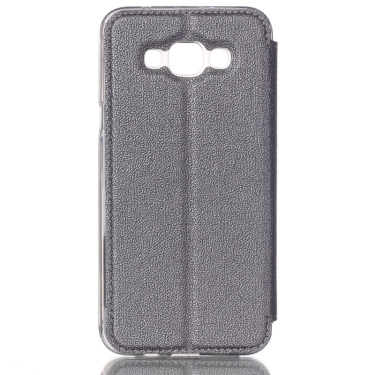 UFO Flavedo Texture Horizontal Flip Leather Case with Caller ID Display & Holder & Card Slot for Galaxy A8 / A800F