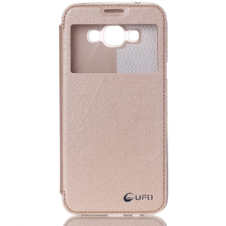 UFO Flavedo Texture Horizontal Flip Leather Case with Caller ID Display & Holder & Card Slot for Galaxy A8 / A800F