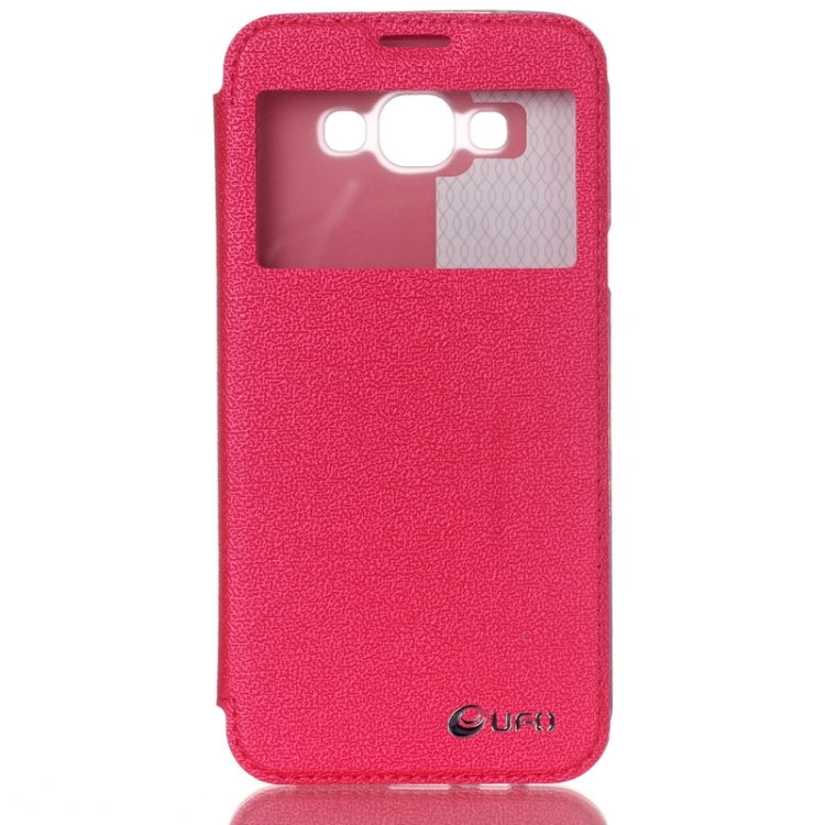 UFO Flavedo Texture Horizontal Flip Leather Case with Caller ID Display & Holder & Card Slot for Galaxy A8 / A800F