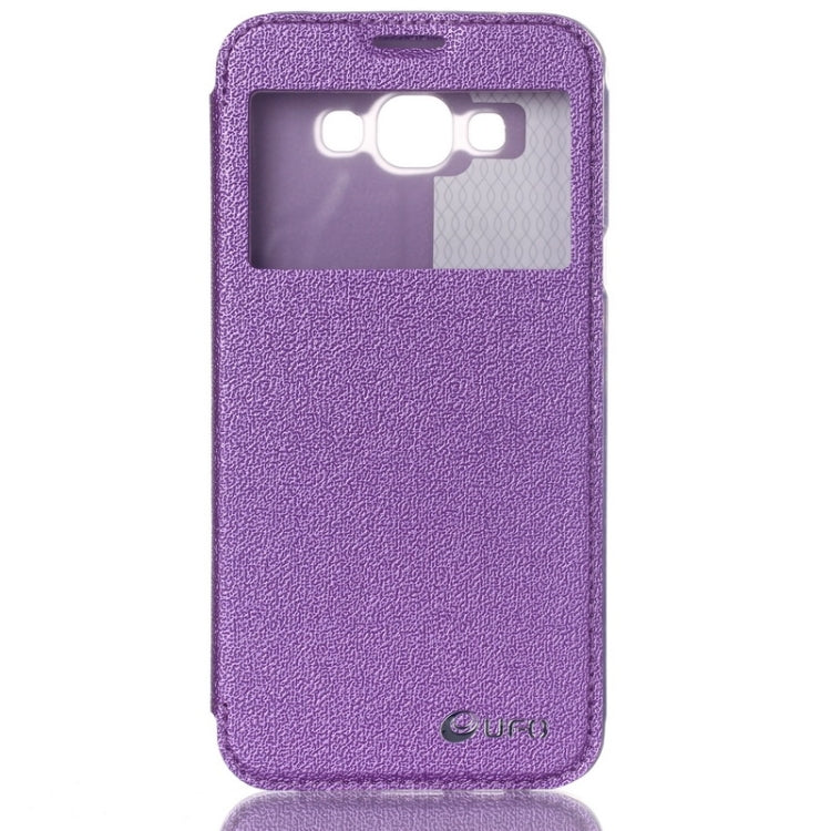 UFO Flavedo Texture Horizontal Flip Leather Case with Caller ID Display & Holder & Card Slot for Galaxy A8 / A800F