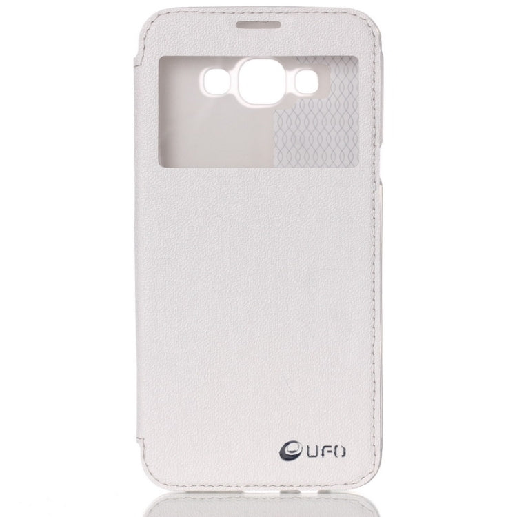 UFO Flavedo Texture Horizontal Flip Leather Case with Caller ID Display & Holder & Card Slot for Galaxy A8 / A800F