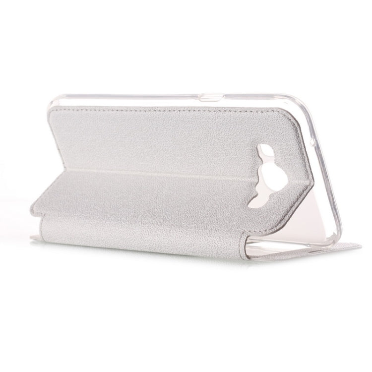 UFO Flavedo Texture Horizontal Flip Leather Case with Caller ID Display & Holder & Card Slot for Galaxy A8 / A800F