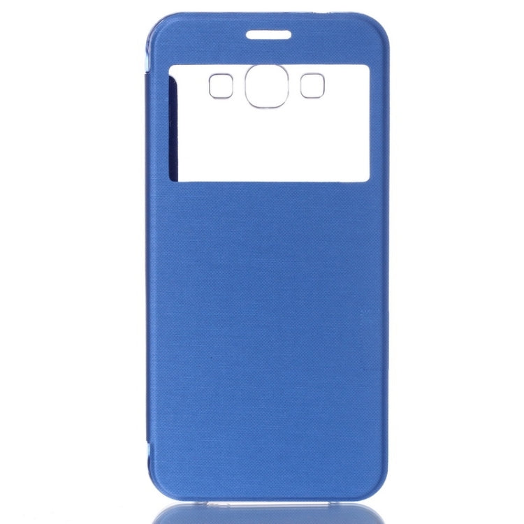 Brushed Texture Horizontal Flip Leather Case with Caller ID Display for Galaxy A8 / A800F