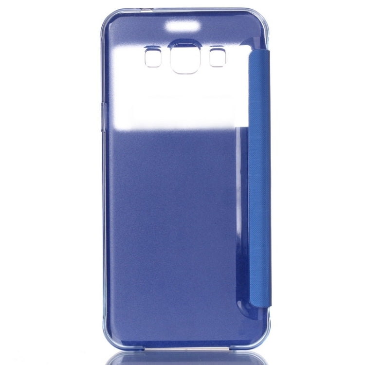 Brushed Texture Horizontal Flip Leather Case with Caller ID Display for Galaxy A8 / A800F