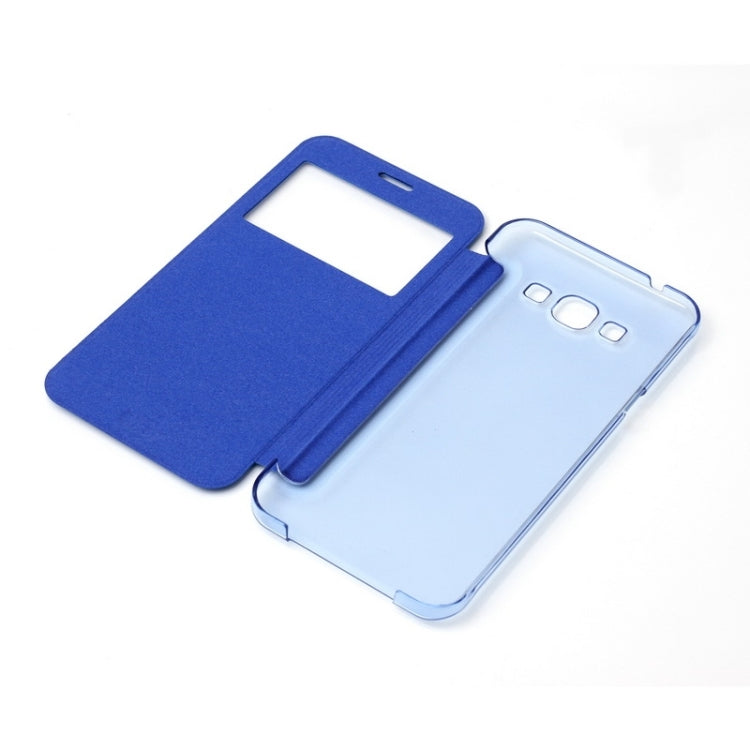 Brushed Texture Horizontal Flip Leather Case with Caller ID Display for Galaxy A8 / A800F