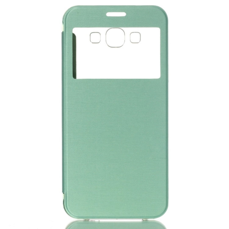 Brushed Texture Horizontal Flip Leather Case with Caller ID Display for Galaxy A8 / A800F
