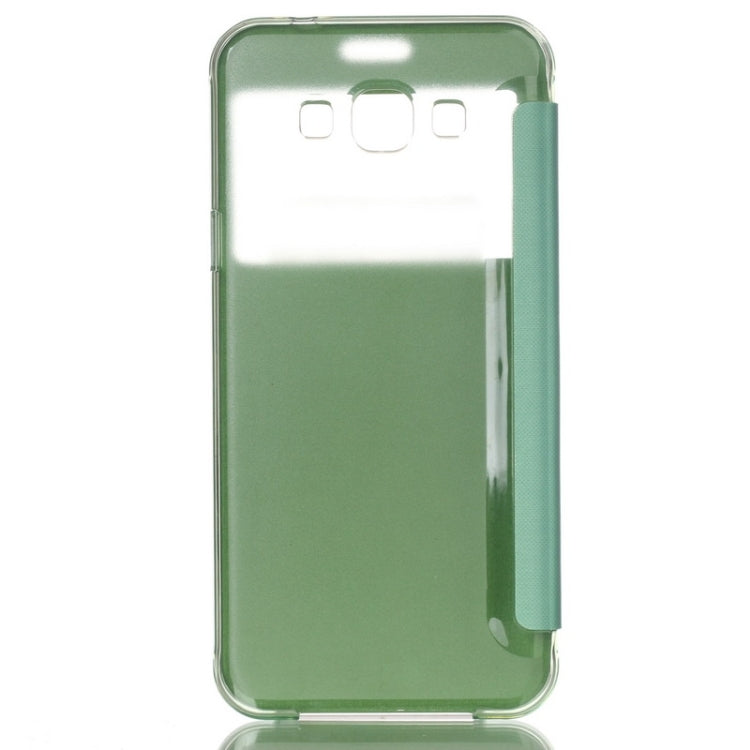 Brushed Texture Horizontal Flip Leather Case with Caller ID Display for Galaxy A8 / A800F