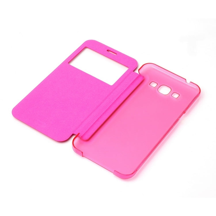 Brushed Texture Horizontal Flip Leather Case with Caller ID Display for Galaxy A8 / A800F
