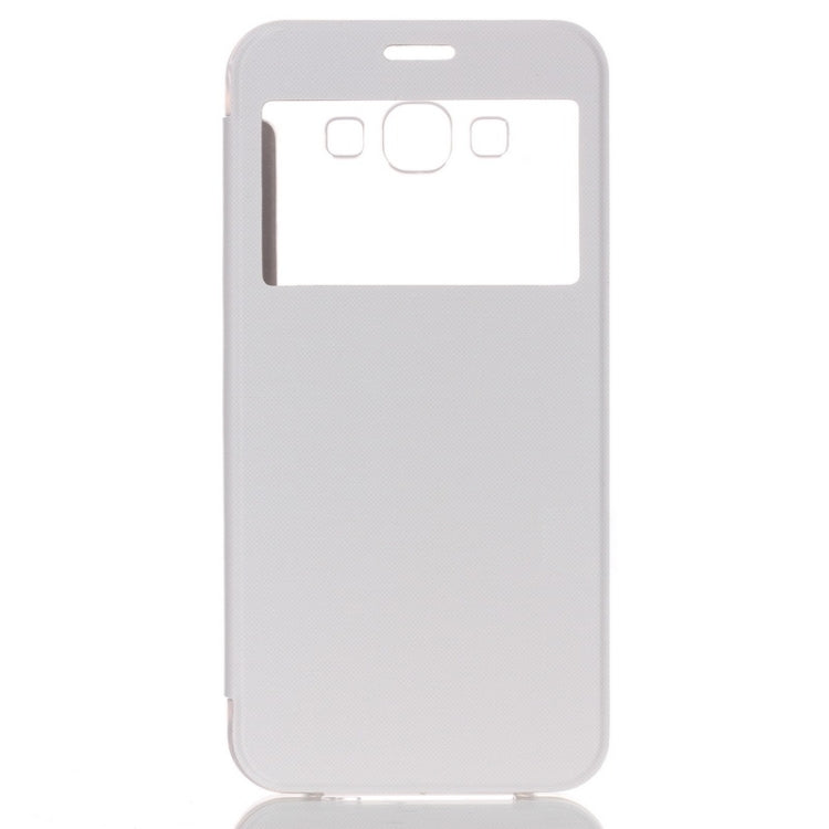 Brushed Texture Horizontal Flip Leather Case with Caller ID Display for Galaxy A8 / A800F