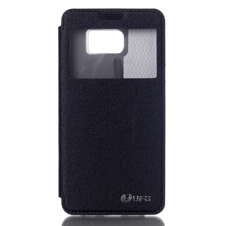 UFO Flavedo Texture Horizontal Flip Leather Case with Caller ID Display & Holder & Card Slot for Galaxy Note 5