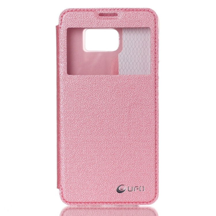UFO Flavedo Texture Horizontal Flip Leather Case with Caller ID Display & Holder & Card Slot for Galaxy Note 5