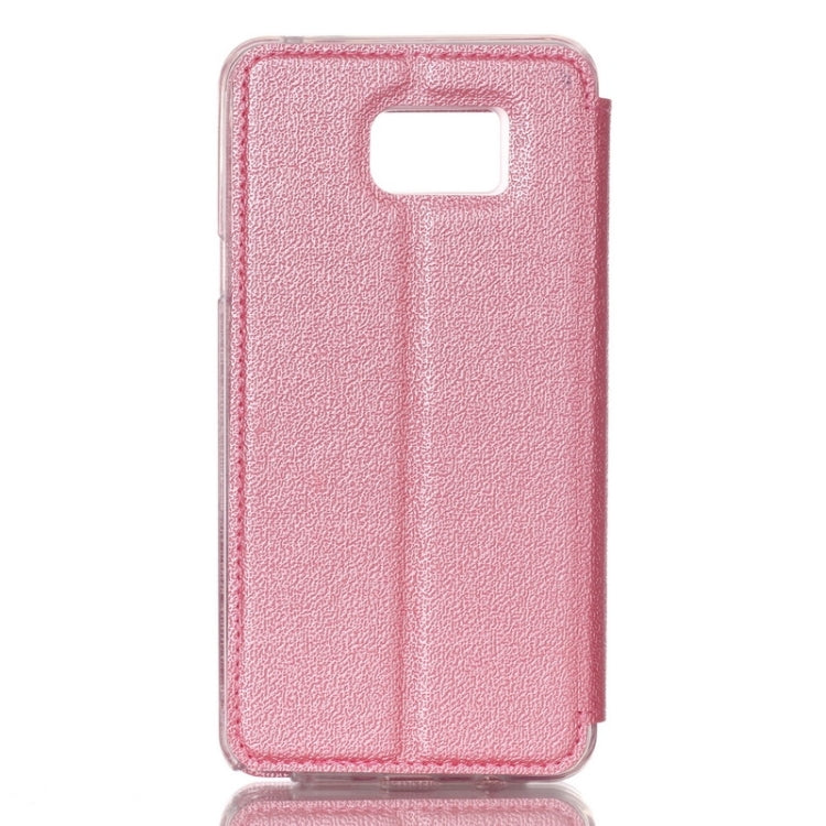 UFO Flavedo Texture Horizontal Flip Leather Case with Caller ID Display & Holder & Card Slot for Galaxy Note 5