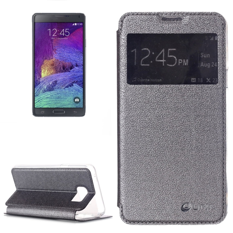 UFO Flavedo Texture Horizontal Flip Leather Case with Caller ID Display & Holder & Card Slot for Galaxy Note 5