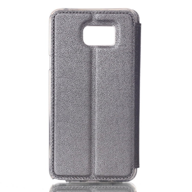 UFO Flavedo Texture Horizontal Flip Leather Case with Caller ID Display & Holder & Card Slot for Galaxy Note 5