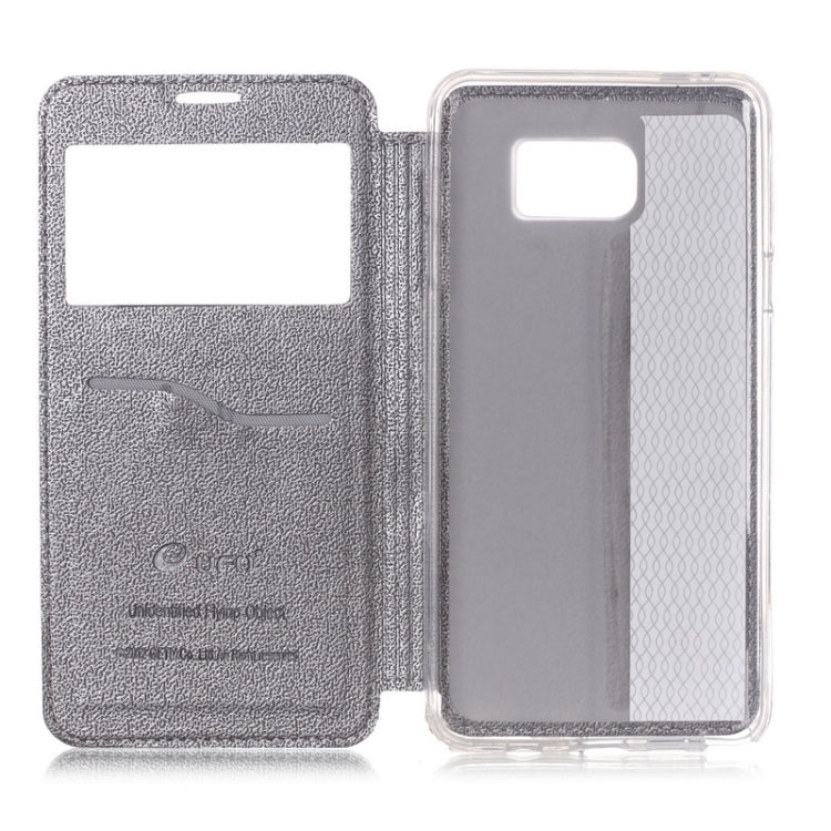 UFO Flavedo Texture Horizontal Flip Leather Case with Caller ID Display & Holder & Card Slot for Galaxy Note 5