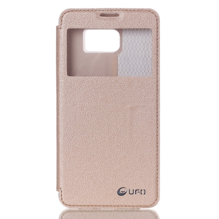 UFO Flavedo Texture Horizontal Flip Leather Case with Caller ID Display & Holder & Card Slot for Galaxy Note 5