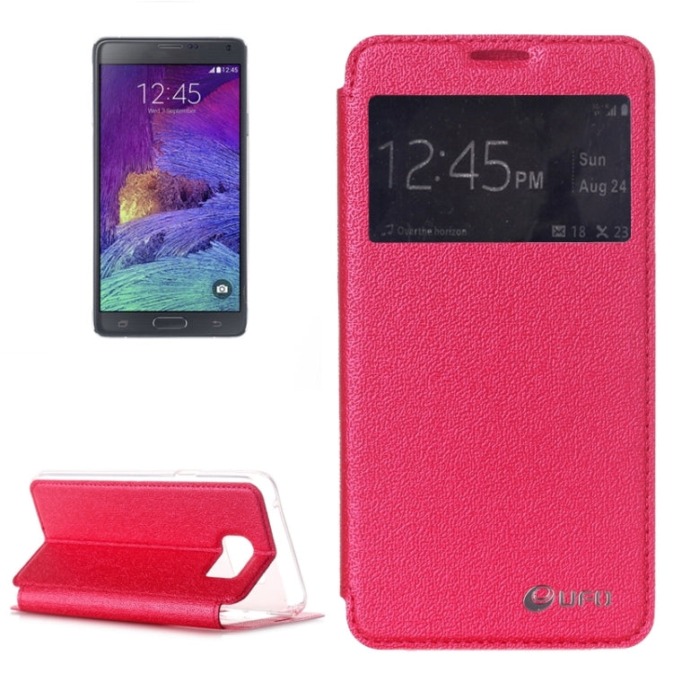 UFO Flavedo Texture Horizontal Flip Leather Case with Caller ID Display & Holder & Card Slot for Galaxy Note 5
