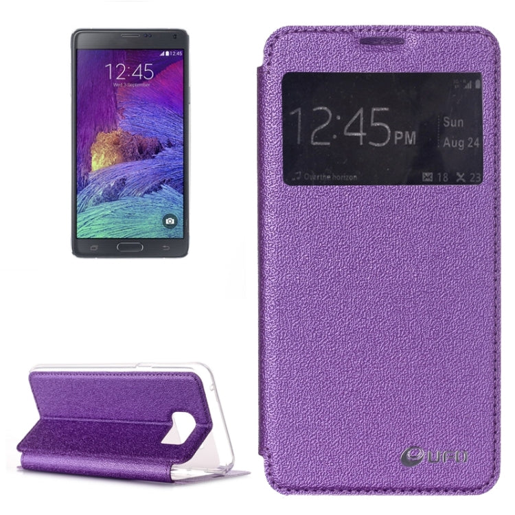 UFO Flavedo Texture Horizontal Flip Leather Case with Caller ID Display & Holder & Card Slot for Galaxy Note 5
