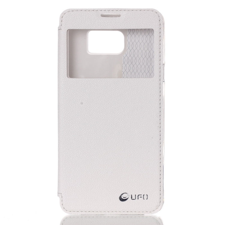 UFO Flavedo Texture Horizontal Flip Leather Case with Caller ID Display & Holder & Card Slot for Galaxy Note 5