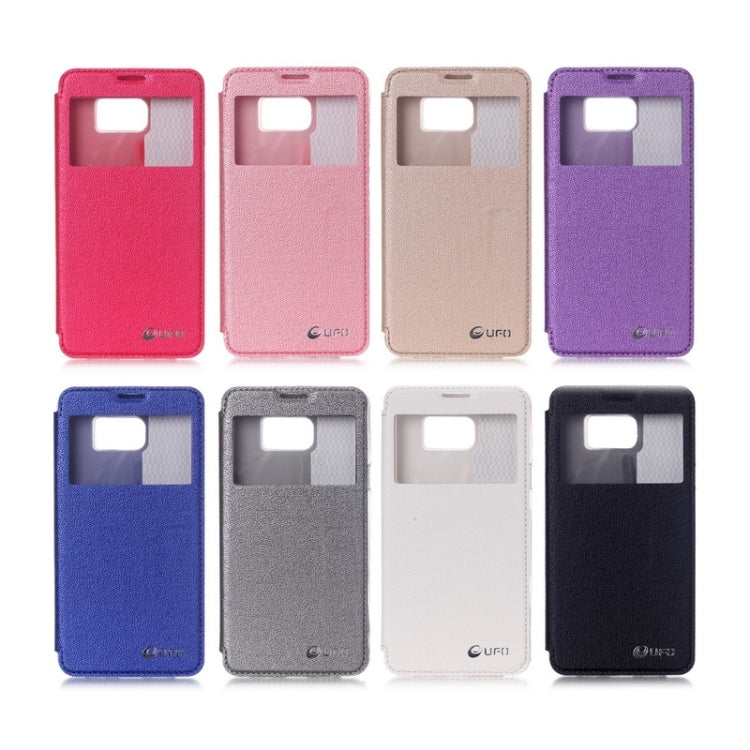 UFO Flavedo Texture Horizontal Flip Leather Case with Caller ID Display & Holder & Card Slot for Galaxy Note 5