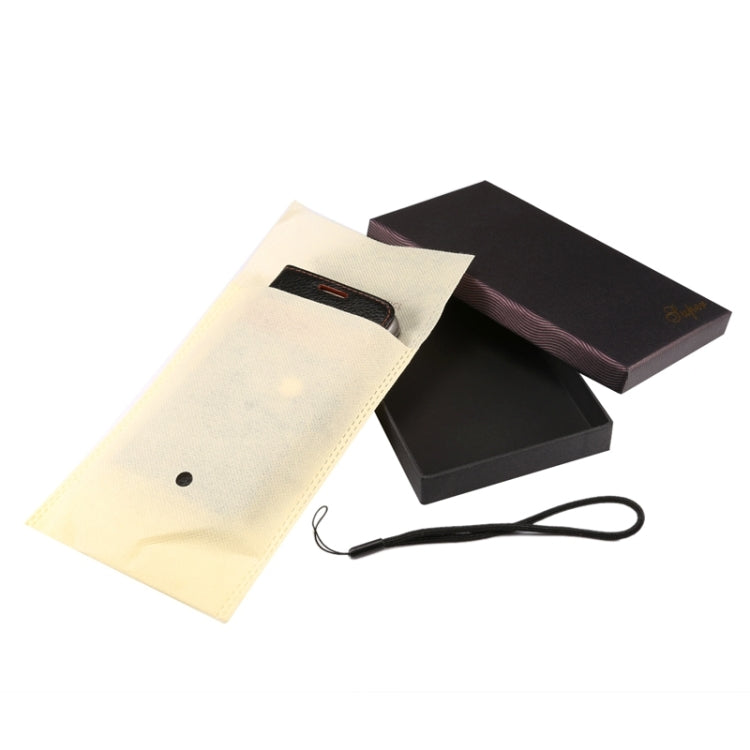 For Galaxy S6 / G920 Color Matching Style Litchi Texture Horizontal Flip Genuine Leather Case with Holder & Card Slots & Wallet & Lanyard