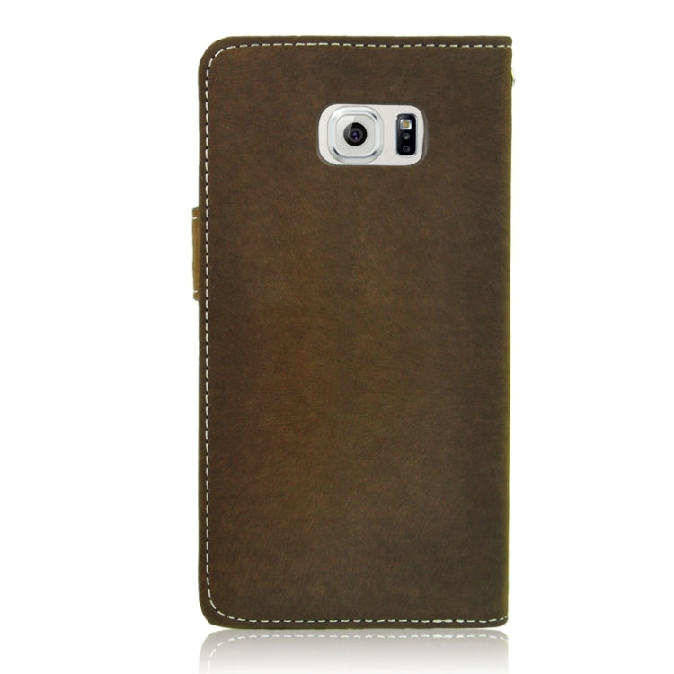 For Galaxy S6 Edge+ Horizontal Flip Leather Case with Holder & Card Slots & Wallet