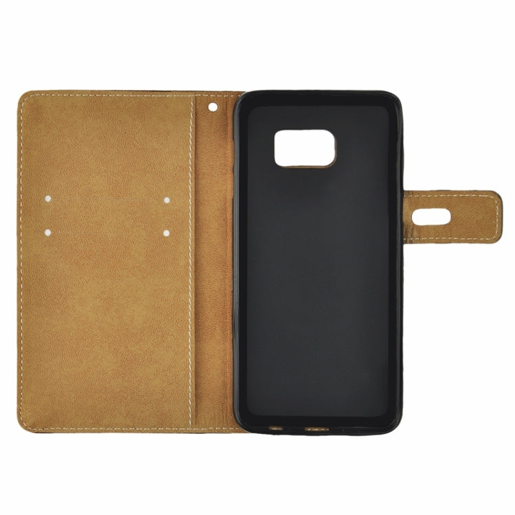 For Galaxy S6 Edge+ Horizontal Flip Leather Case with Holder & Card Slots & Wallet